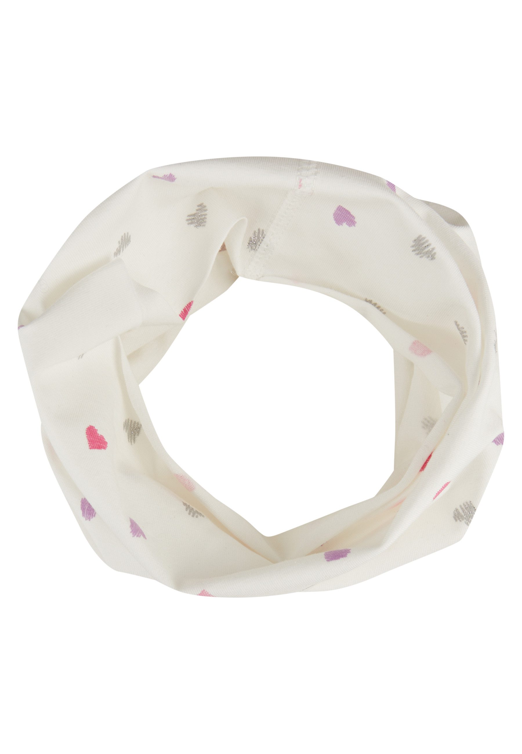Sterntaler® Halstuch Schlauchschal Glitzer, (1-St), Schlauchschal aus Jersey mit glitzernden Herz-Prints