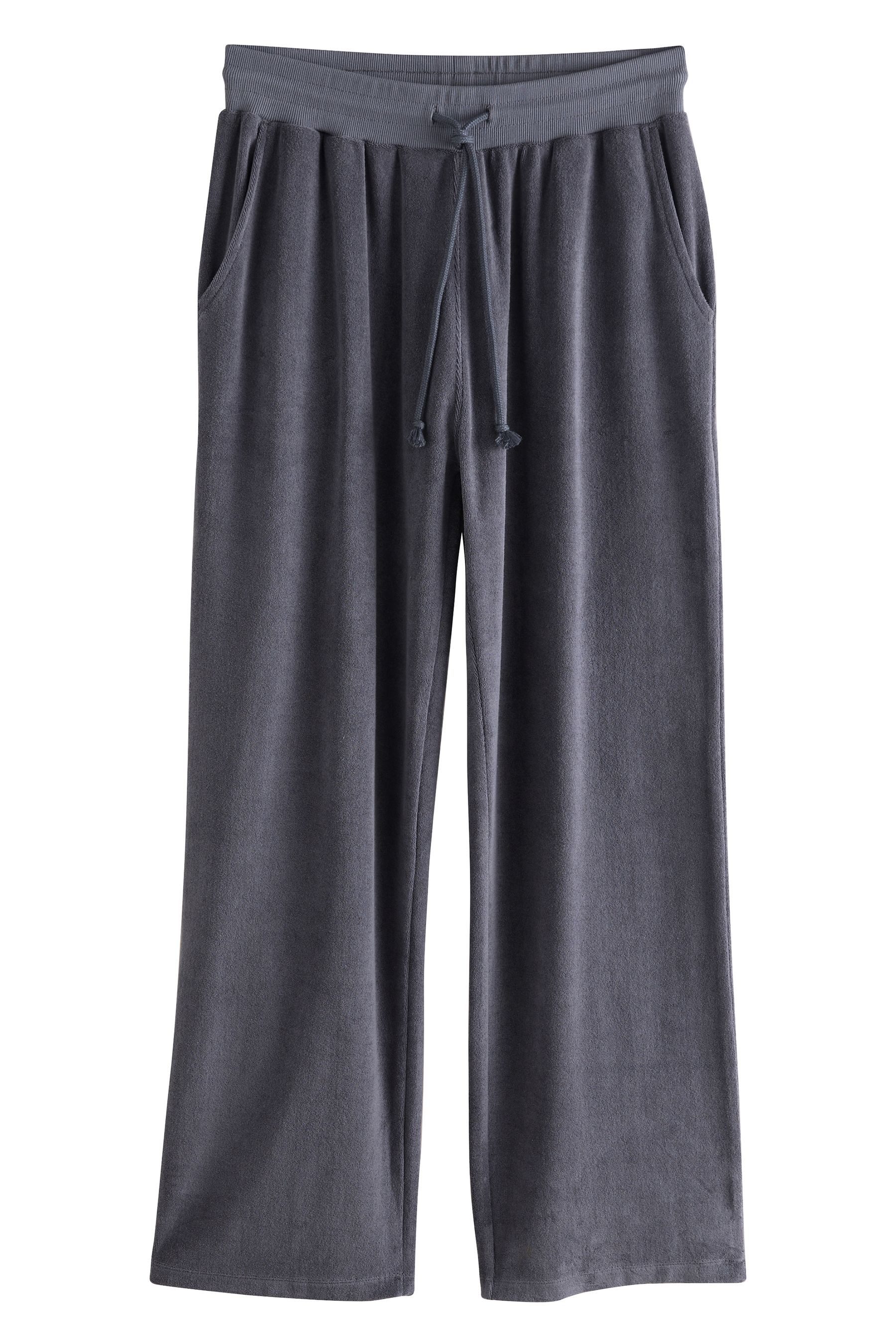 Jogginghose Frottee-Jogginghose mit offenem Saum