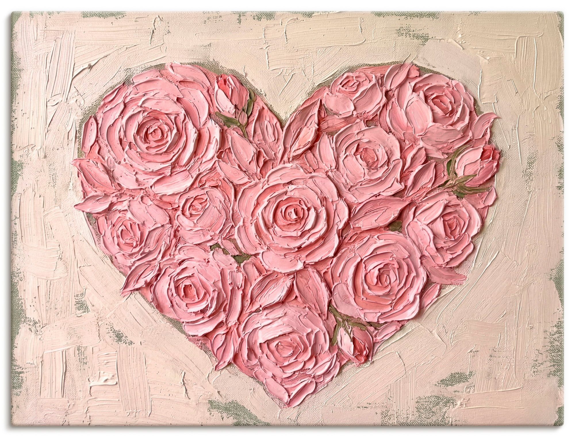 OTTO home Wandbild Blumenherz in Struktur-Optik, Blumenbilder (1 St), in verschiedenen Größen