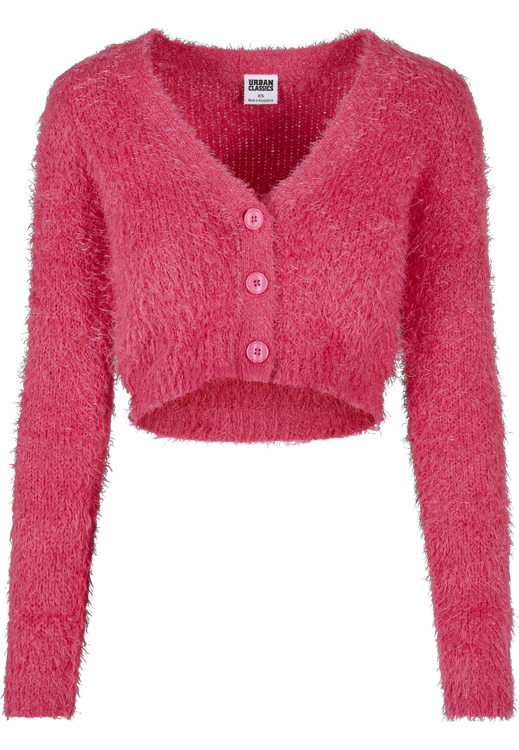 URBAN CLASSICS Strickjacke Urban Classics Damen Ladies Cropped Feather Cardigan (1-tlg)