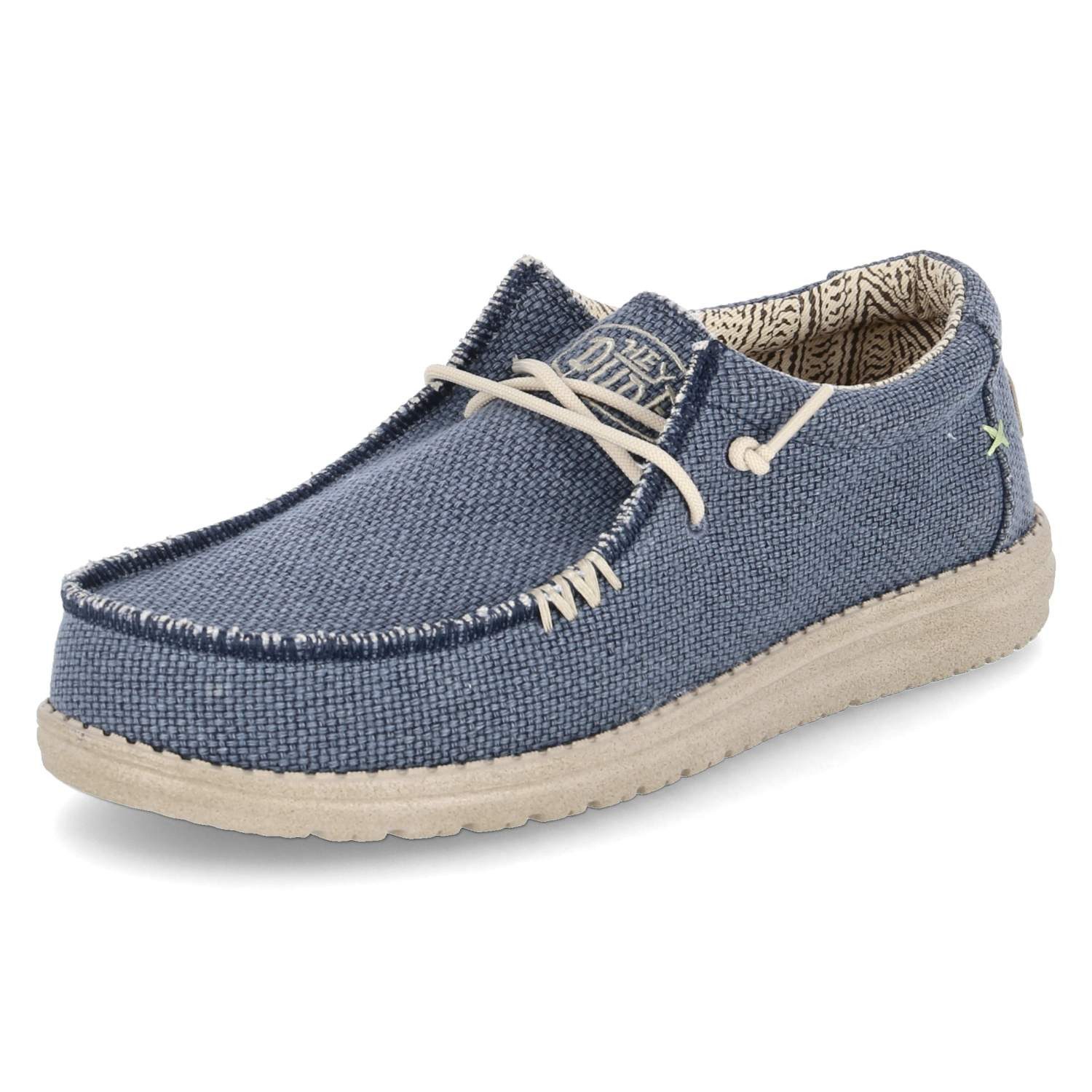 Hey Dude HeyDude HD40003-4NM Herren Textil blau Schnürschuh günstig online kaufen