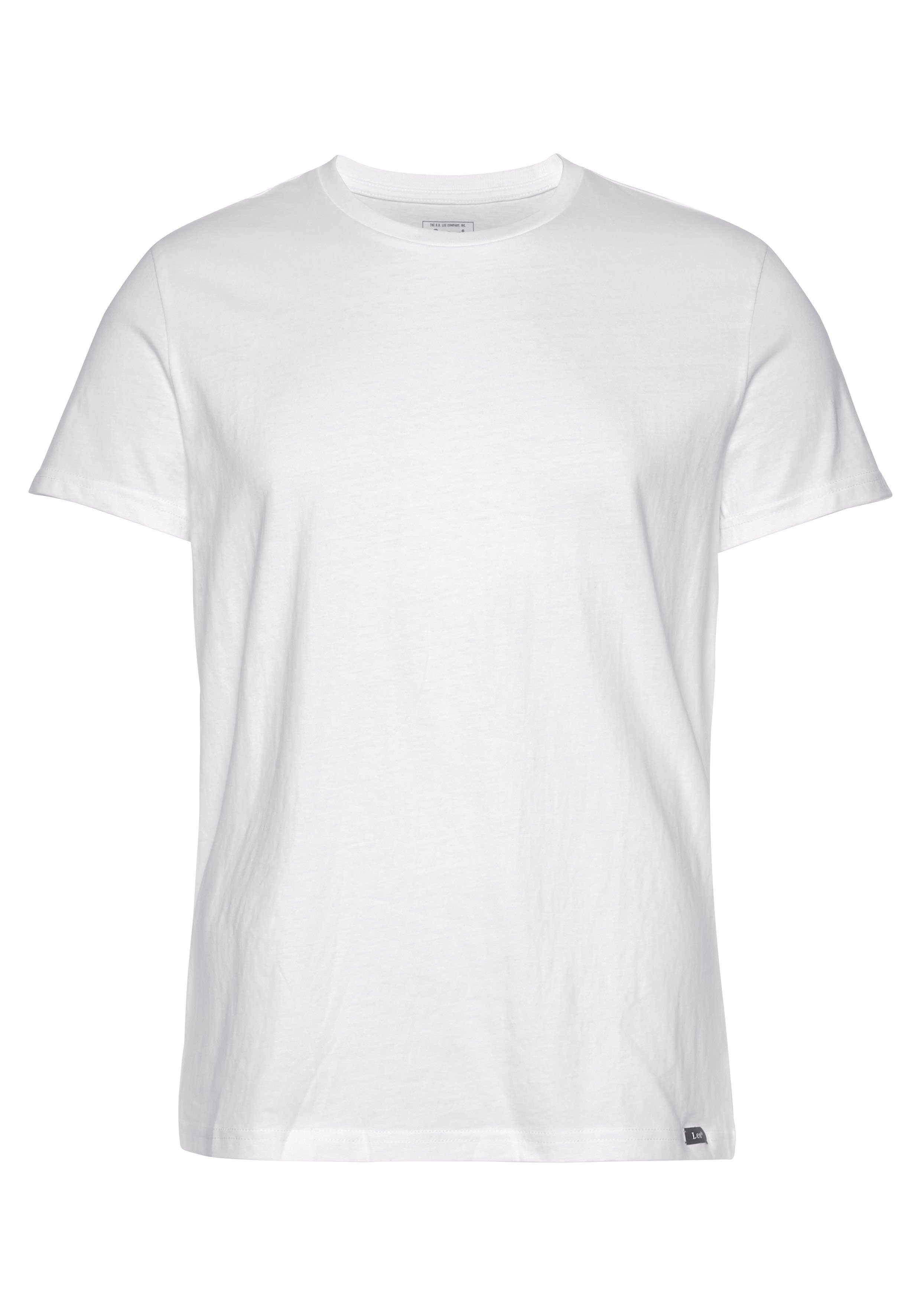 2-tlg) schwarz, weiß T-Shirt (Set, Lee®
