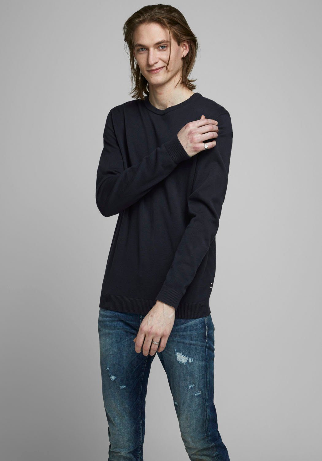 Rundhalspullover BASIC KNIT CREW NECK
