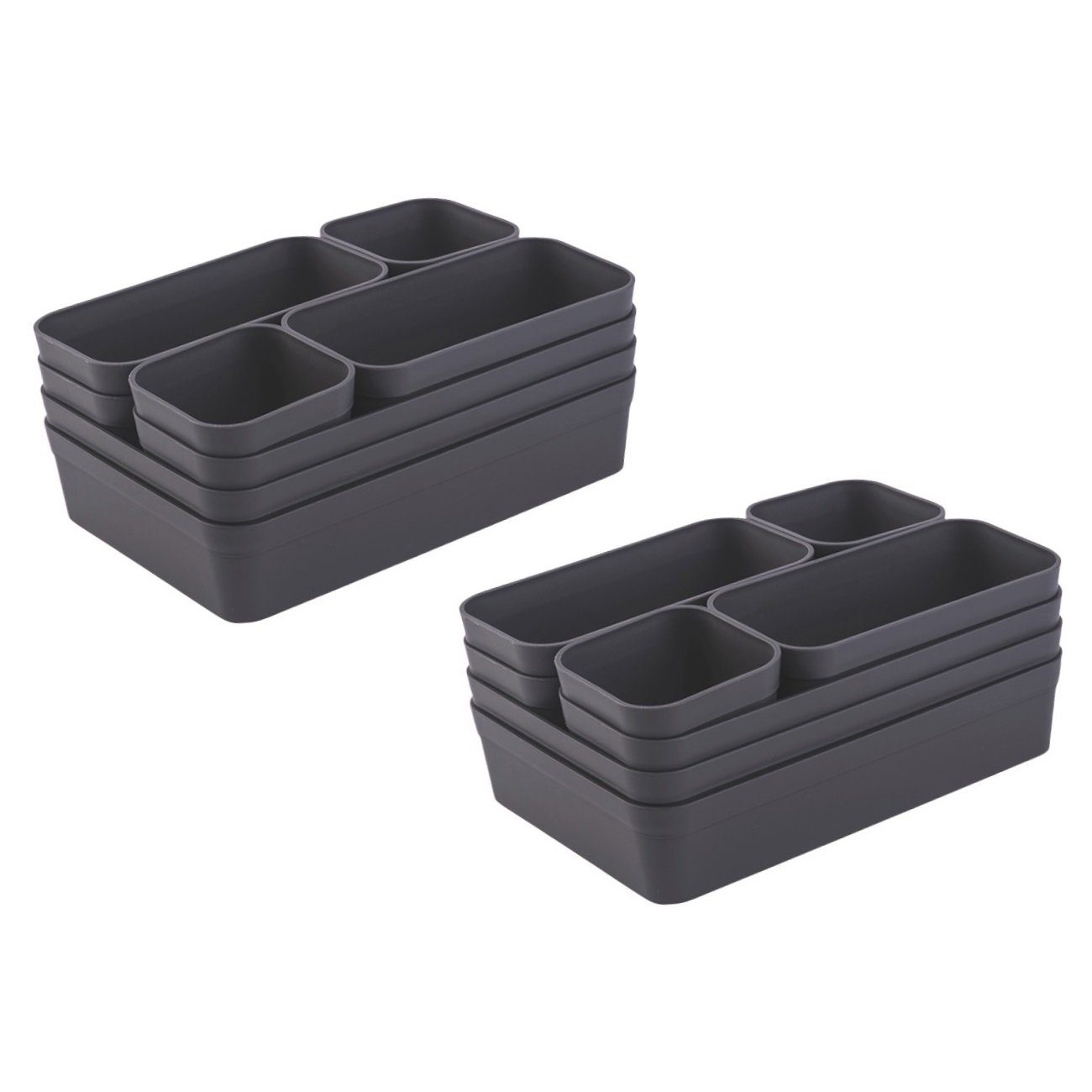 Engelland Schubladeneinsatz Schubladen-Organizer (Vorteils-Set, 16 St., individuelle Anordnung, passend für alle gängigen Schubladen), BPA-frei, spülmaschinengeeignet, gefrierschrankgeeignet