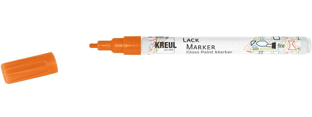 1-2 mm fine Marker Kreul Lack Künstlerstift orange, Kreul