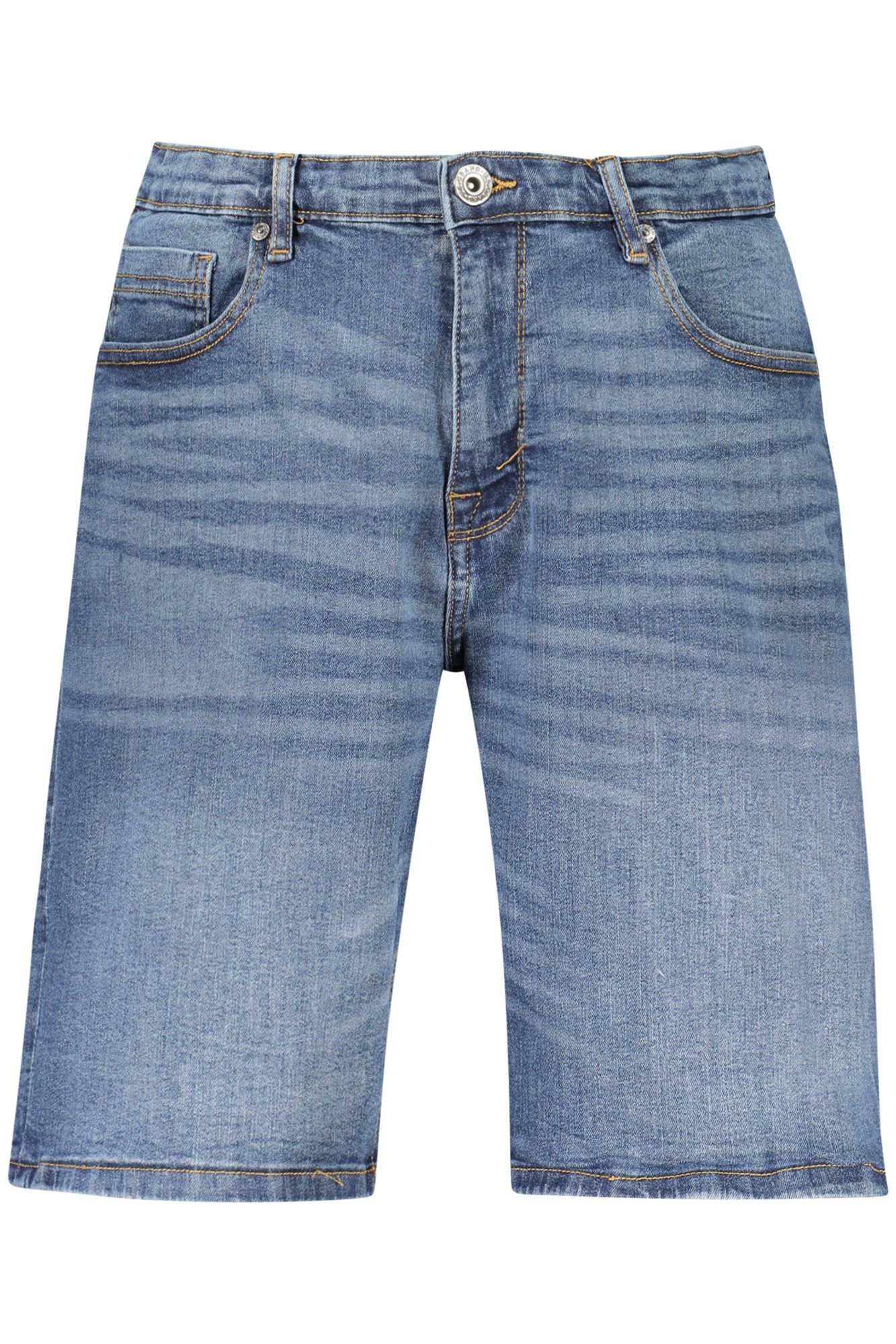 U.S. Polo 2-in-1-Shorts Blaue Herren Jeans Shorts im Used-Look mit Knopf und Reißverschluss