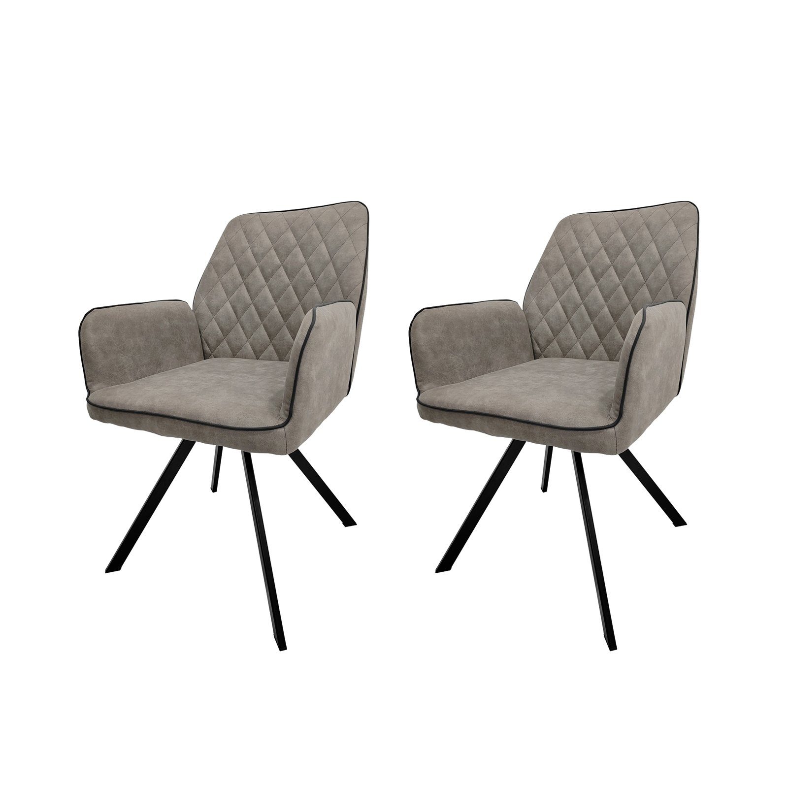 HTI-Living Polsterstuhl Esszimmerstuhl Tumalo Grau 2er-Set (Set, 2 St), Ess günstig online kaufen