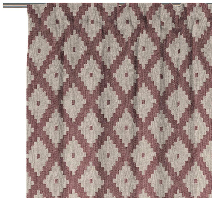 dunkelrot Shiraz blickdicht, Adam, (1 nachhaltig Jacquard, Bio-Baumwolle Vorhang light, St), Maroccan Multifunktionsband aus