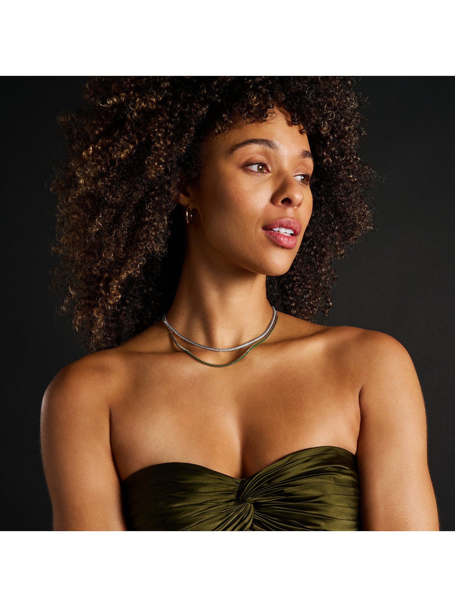 Fossil Collier Fossil Damen-Kette Edelst...