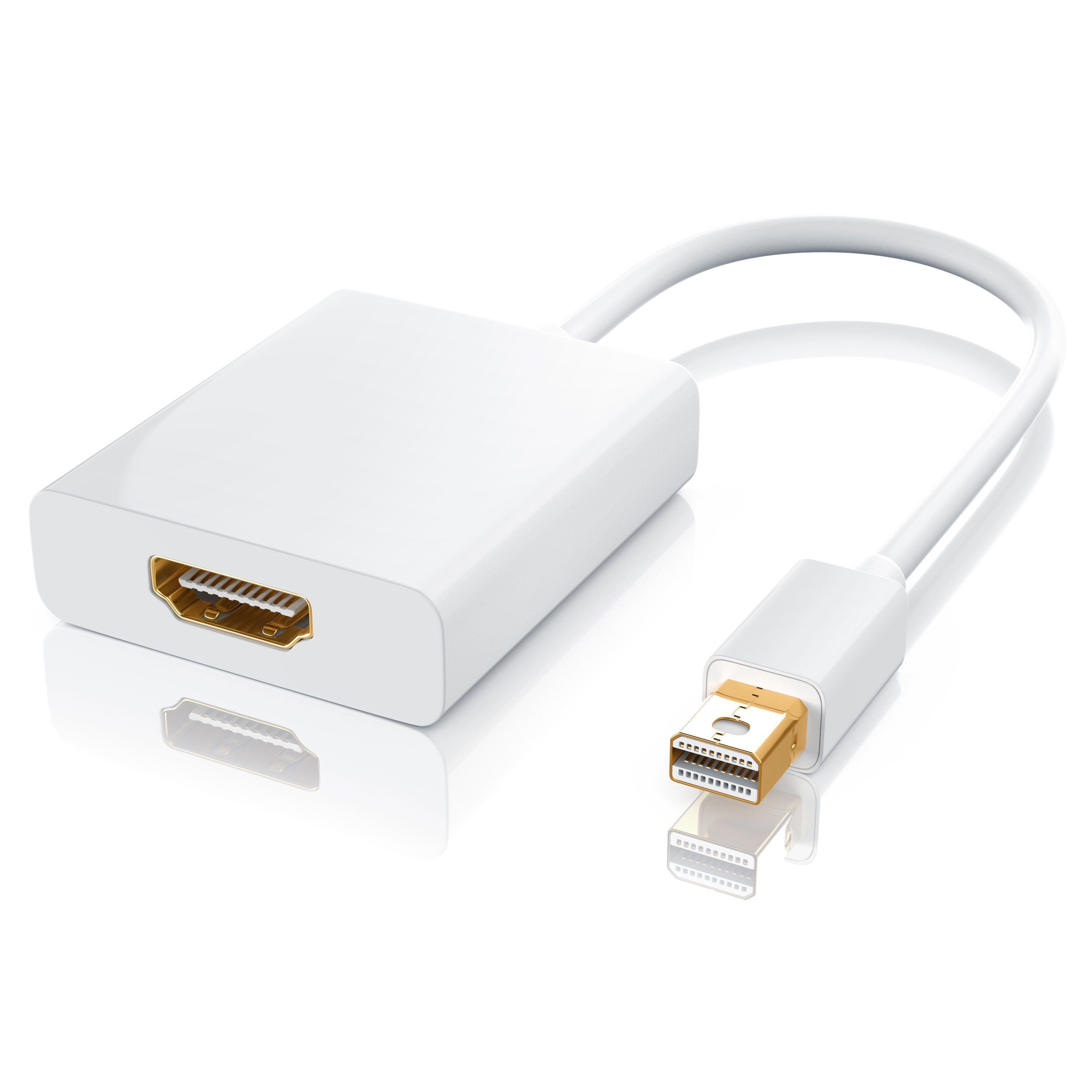 CSL Audio- & Video-Adapter Mini DisplayPort zu HDMI Typ A, Full HD MiniDP Adapter / Konverterkabel