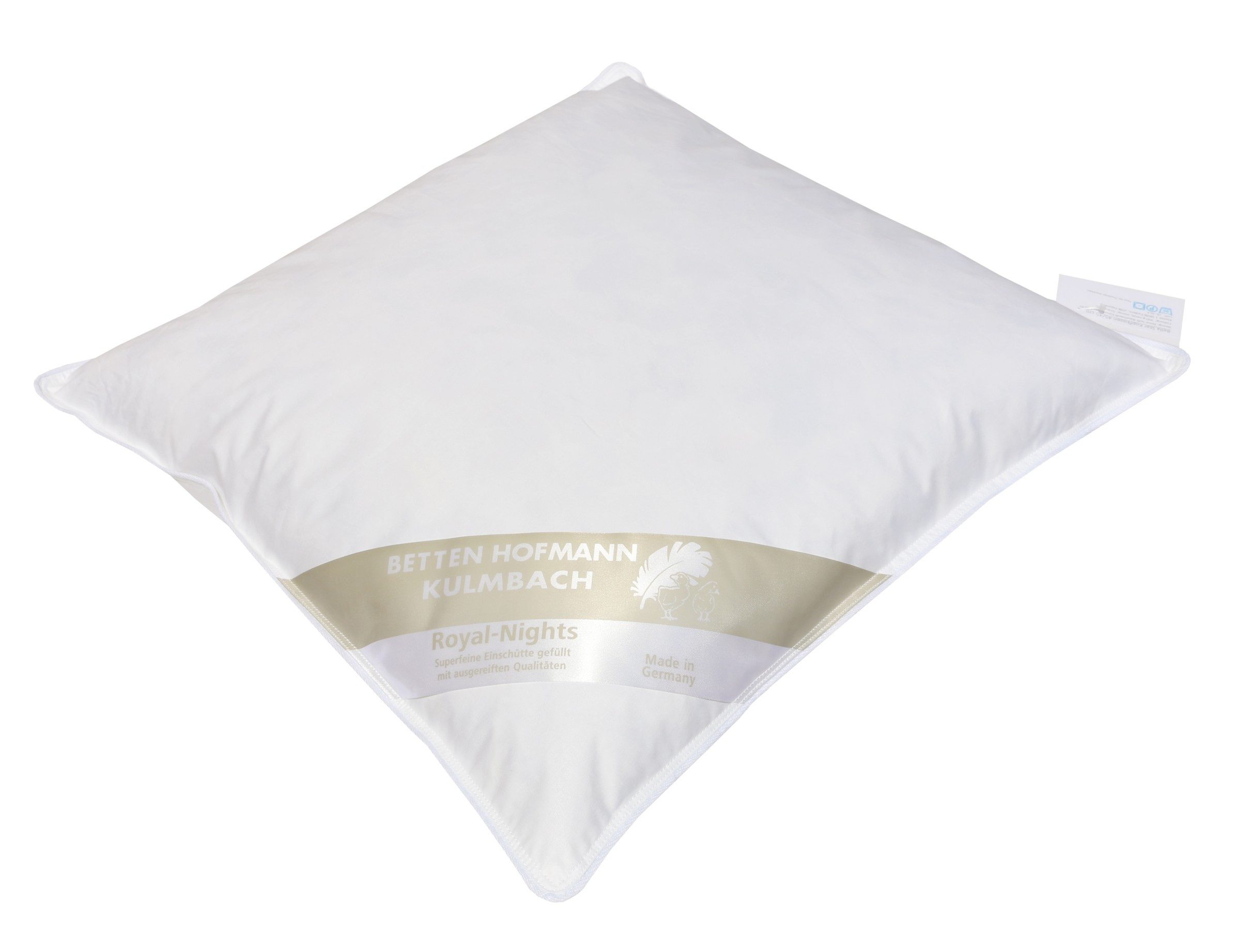 Betten Hofmann Federkopfkissen Betten Hofmann Bella Star Kopfkissen 45x45 Federkissen 20% Daunen 300g, Füllung: 80% Federn, 20% Daunen, Bezug: 100% Baumwolle, Seitenschläfer, Rückenschläfer, strapazierfähig, made in Germany, prall befüllt