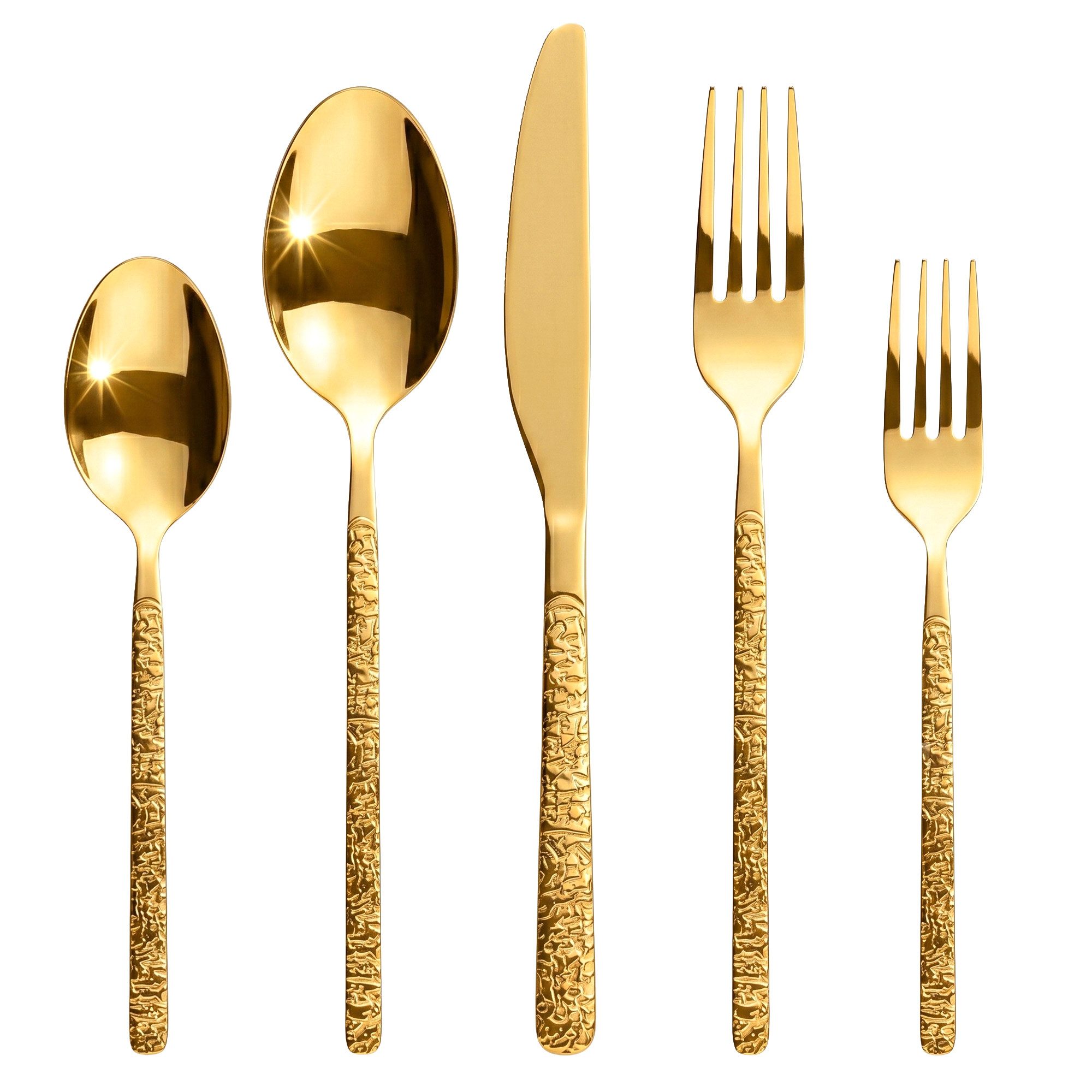 Roxlin Besteck-Set 30-teiliges Edelstahl-Besteckset modern & elegant 4 Farbe