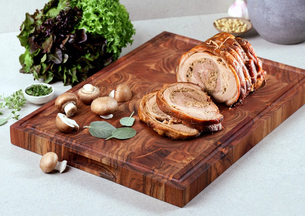 KESPER® Tranchierbrett Schneidebrett aus Akazie, FSC, Massivholz, (1-St)