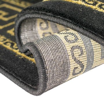 Teppich Teppich modern Designerteppich Mäander Muster in schwarz gold, Teppich-Traum, rechteckig, Höhe: 12 mm