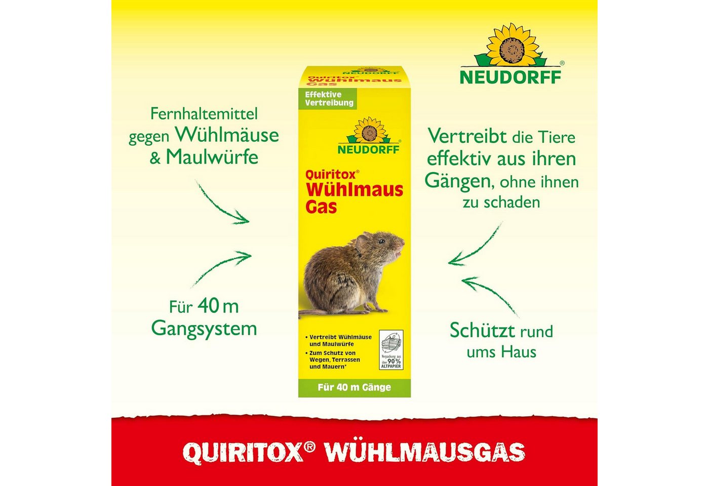 Thumbnail - Neudorff Vergrämungsmittel Quiritox WühlmausGas Wühlmaus und Maulwurf einfach vertreiben 2 Stk., 2-St.