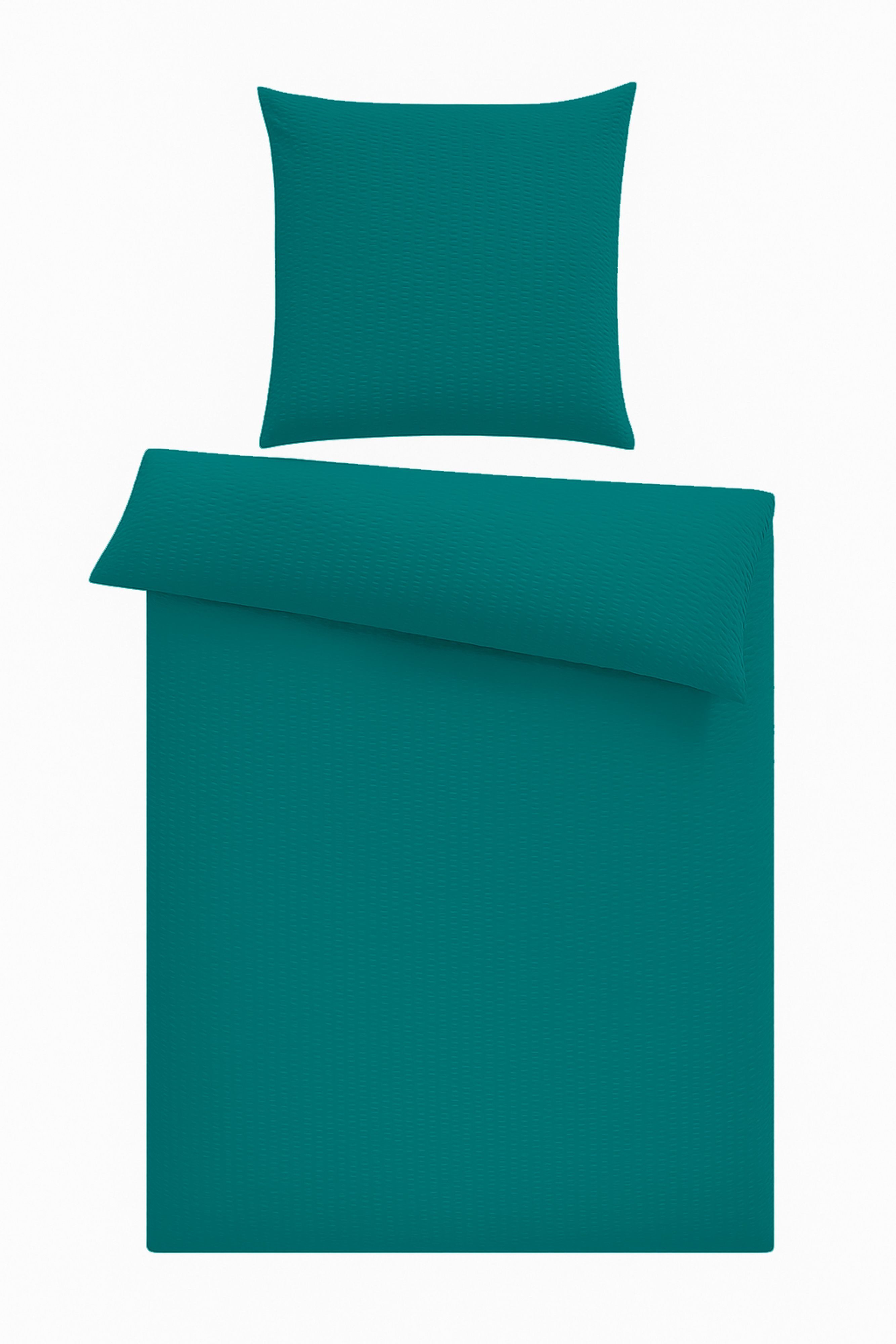 One Home Bettwäsche Seersucker Uni, Seersucker, günstig online kaufen