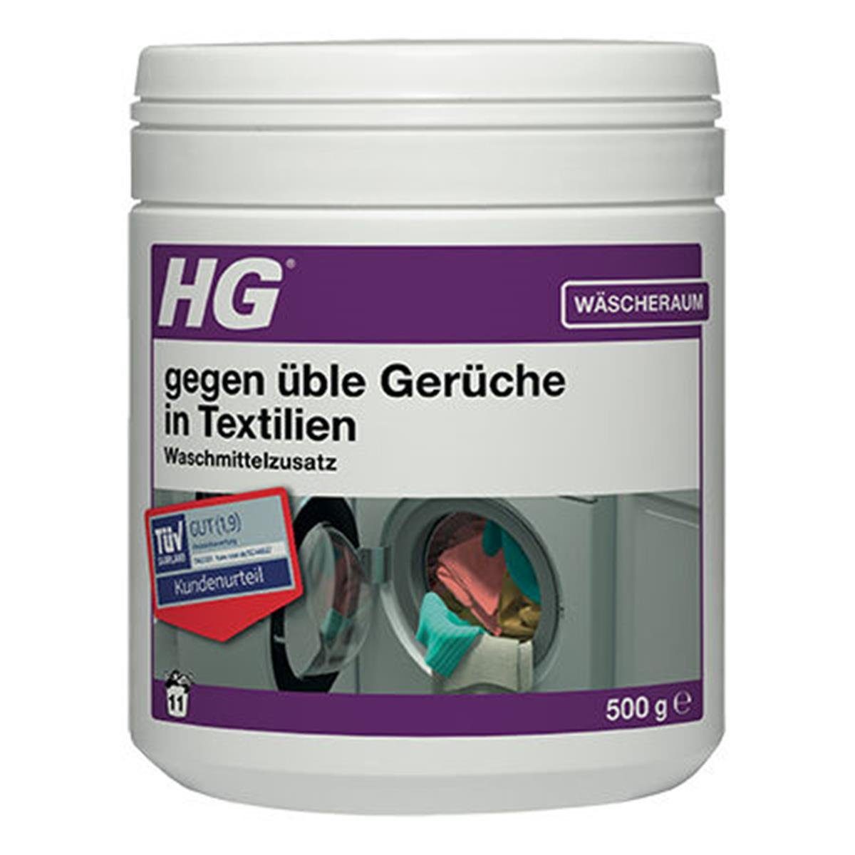 HG HG gegen üble Gerüche in Textilien Waschmittelzusatz 500g (1er Pack) Fleckentferner