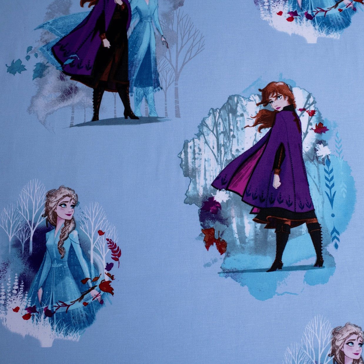 Disney Frozen Spannbettlaken 90x200 cm – Baumwolle – Kinderbett Bezug, (1 Stück)