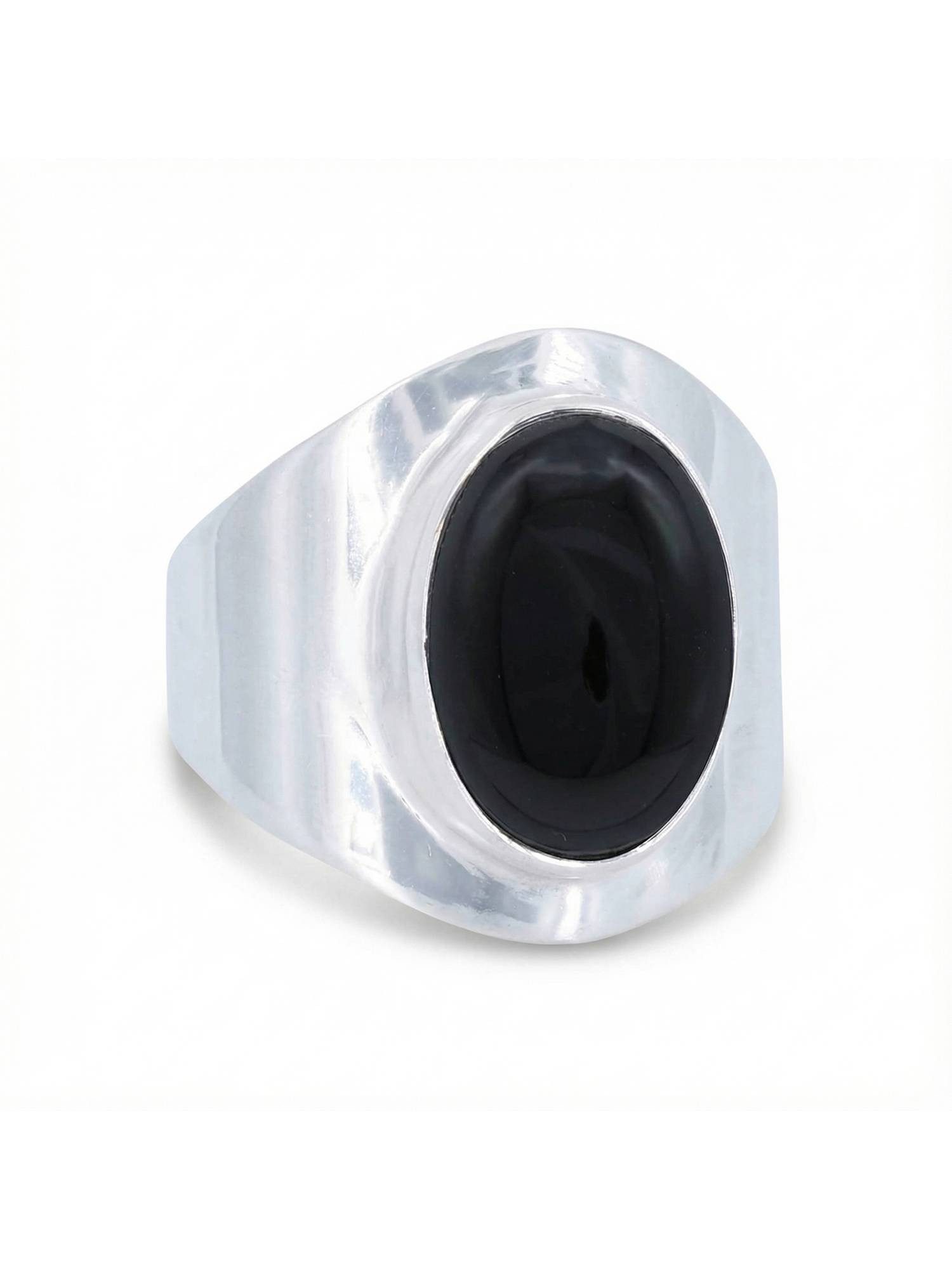 Silberring RAHMAT aus 925 Silber mit Onyx