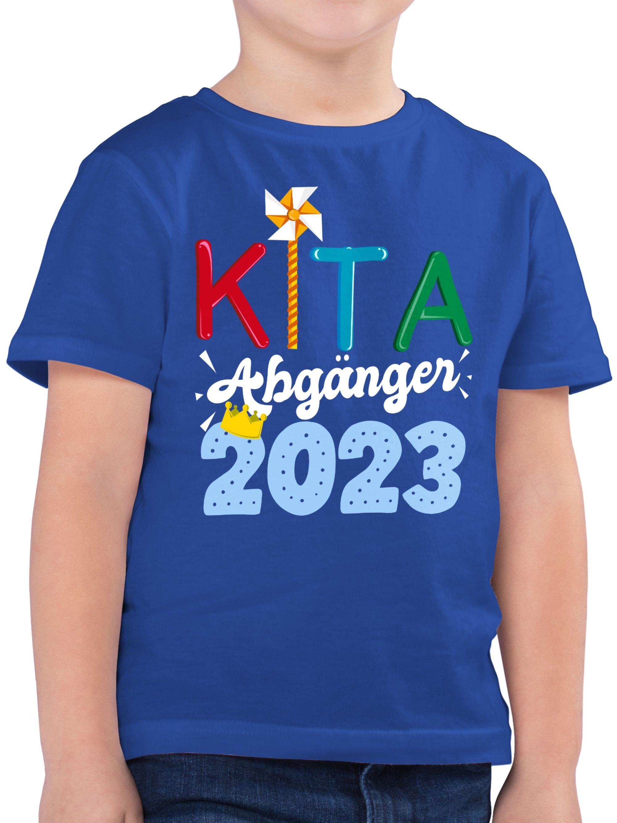 Shirtracer T-Shirt Kita Abgänger 2023 I Einschulung Junge Schulanfang Geschenke 02 Royalblau