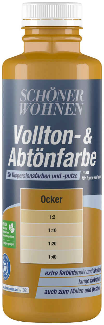 SCHÖNER WOHNEN-Kollektion Vollton- und Abtönfarbe »Vollton- & Abtönfarbe«, 500 ml, ocker, zum Abtönen von Dispersionsfarben und -putzen