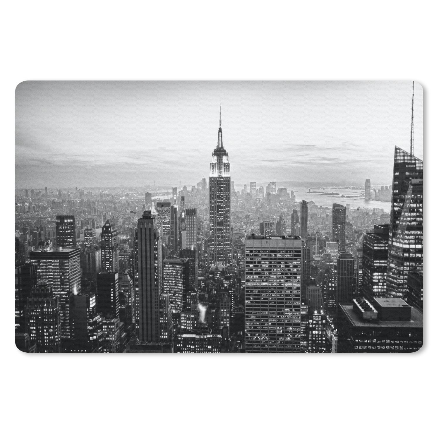 Mauspad New York City Schwarz-Weiß-Fotodruck