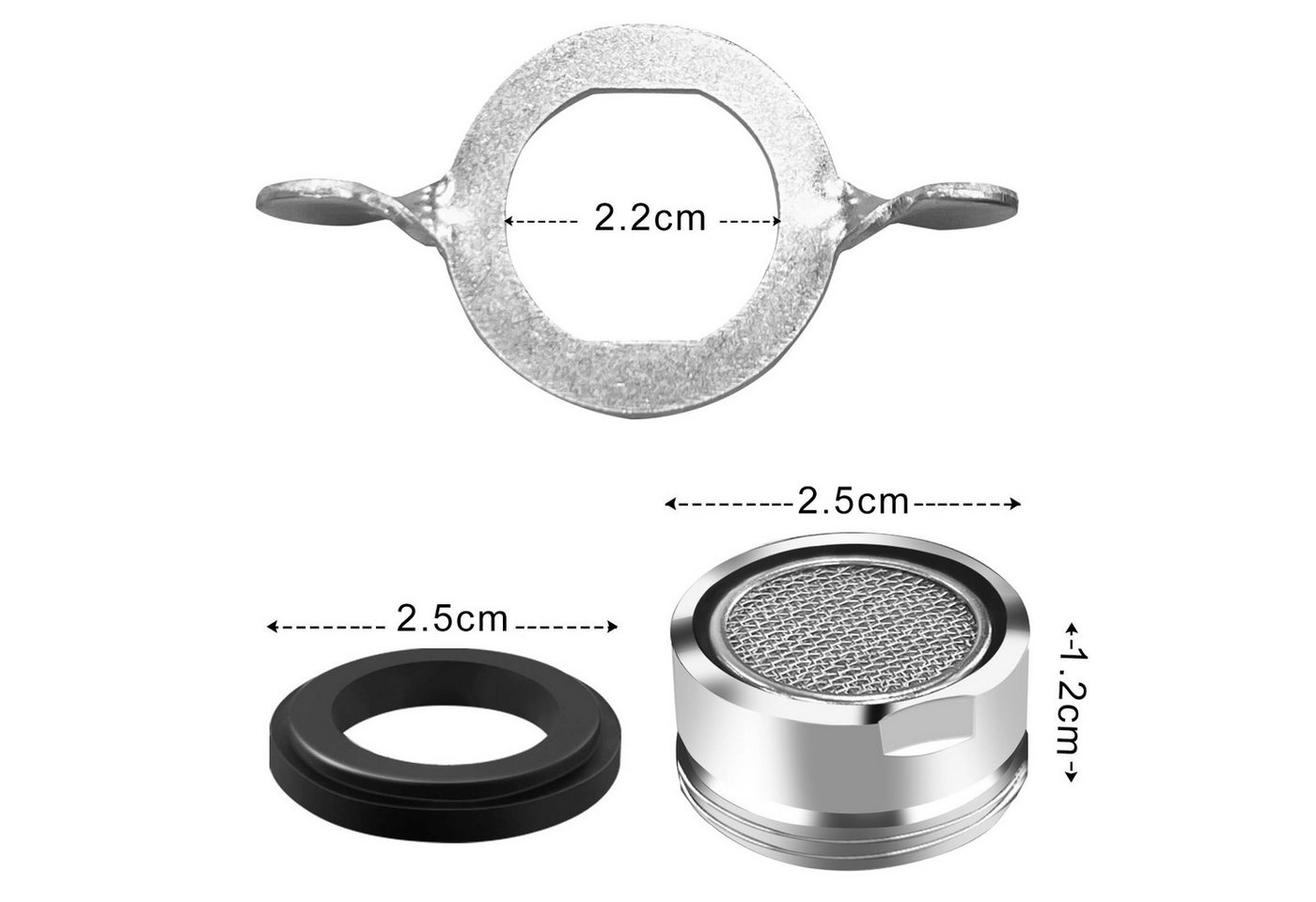 Thumbnail - SURFOU Strahlregler 10× M24 Strahlregler – Wasserhahn-Aufsatz mit Innengewinde, IG: M24, mit Anti-Kalk-Funktion, mitGele...