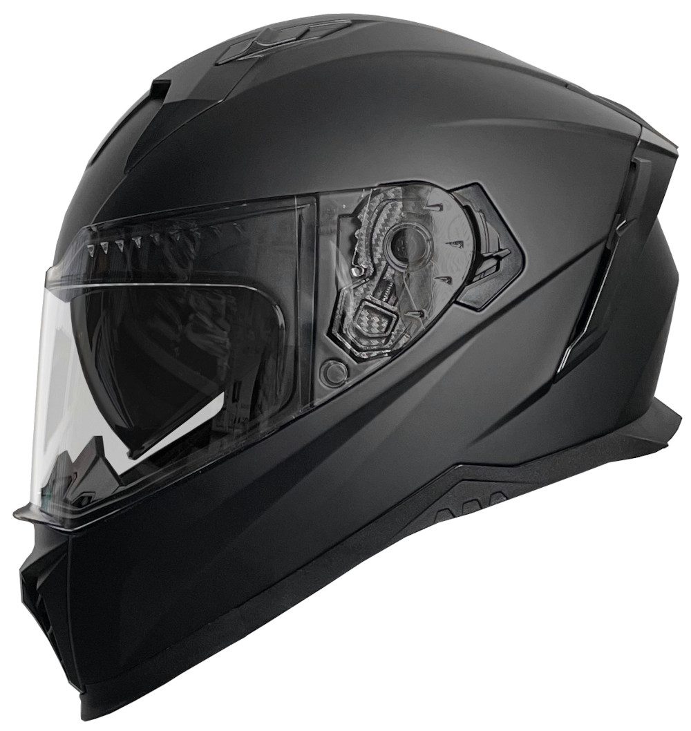 RALLOX Helmets Motorradhelm Integralhelm 69 Helm Rollerhelm Motorradhelm matt schwarz Größe M