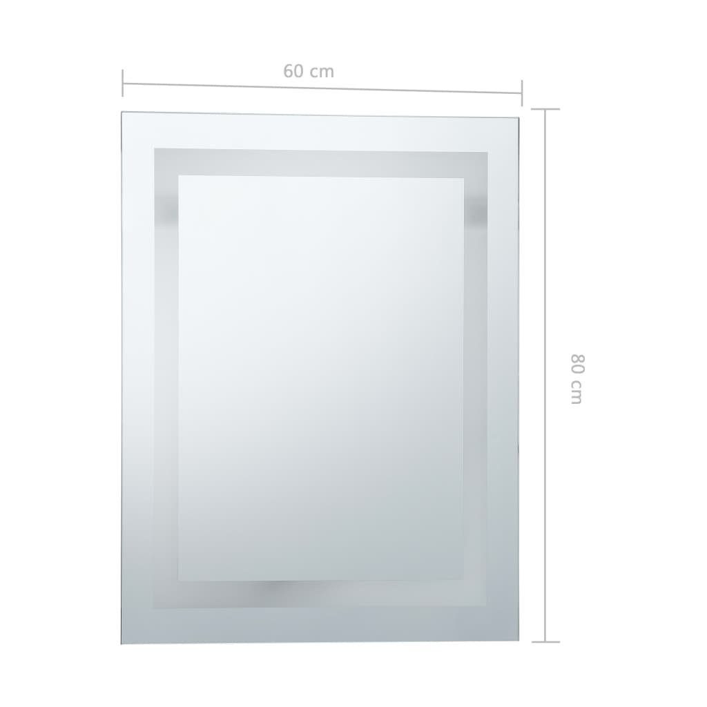 furnicato Wandspiegel LED-Badspiegel mit Berührungssensor cm 60x80