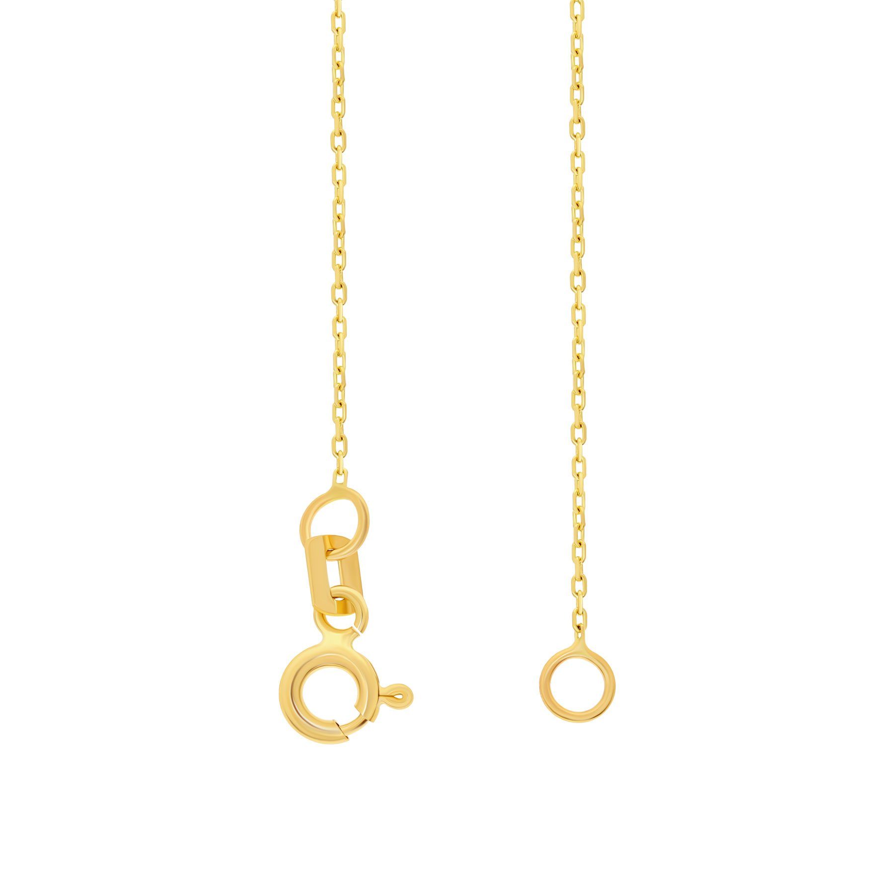 Stella-Jewellery Collier 585er mit (inkl. Collierkette mit Kreisanhänger Gold Zirkonia Zirkonia Collierkette Etui)