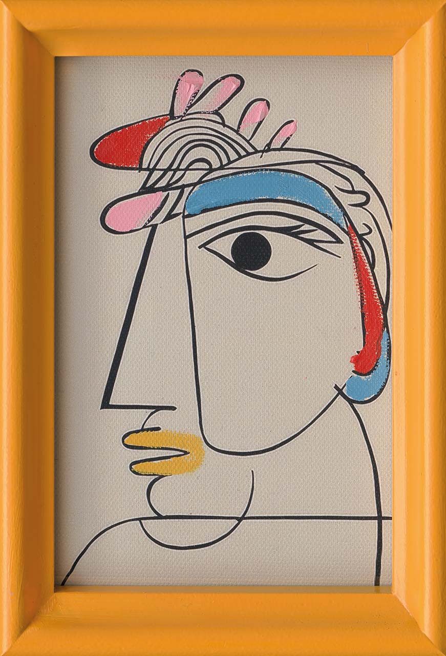 ArtUniverse Gemälde Leinwandbild One Man 12x17 cm, Menschenmotiv
