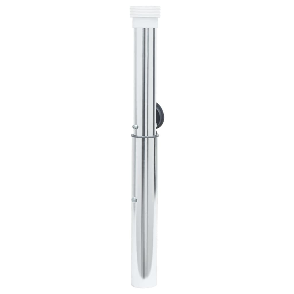 vidaXL Schirmhalter Bodenhülse für Sonnenschirm mit 40-50 mm Mast Silbern Aluminum, 1 tlg.