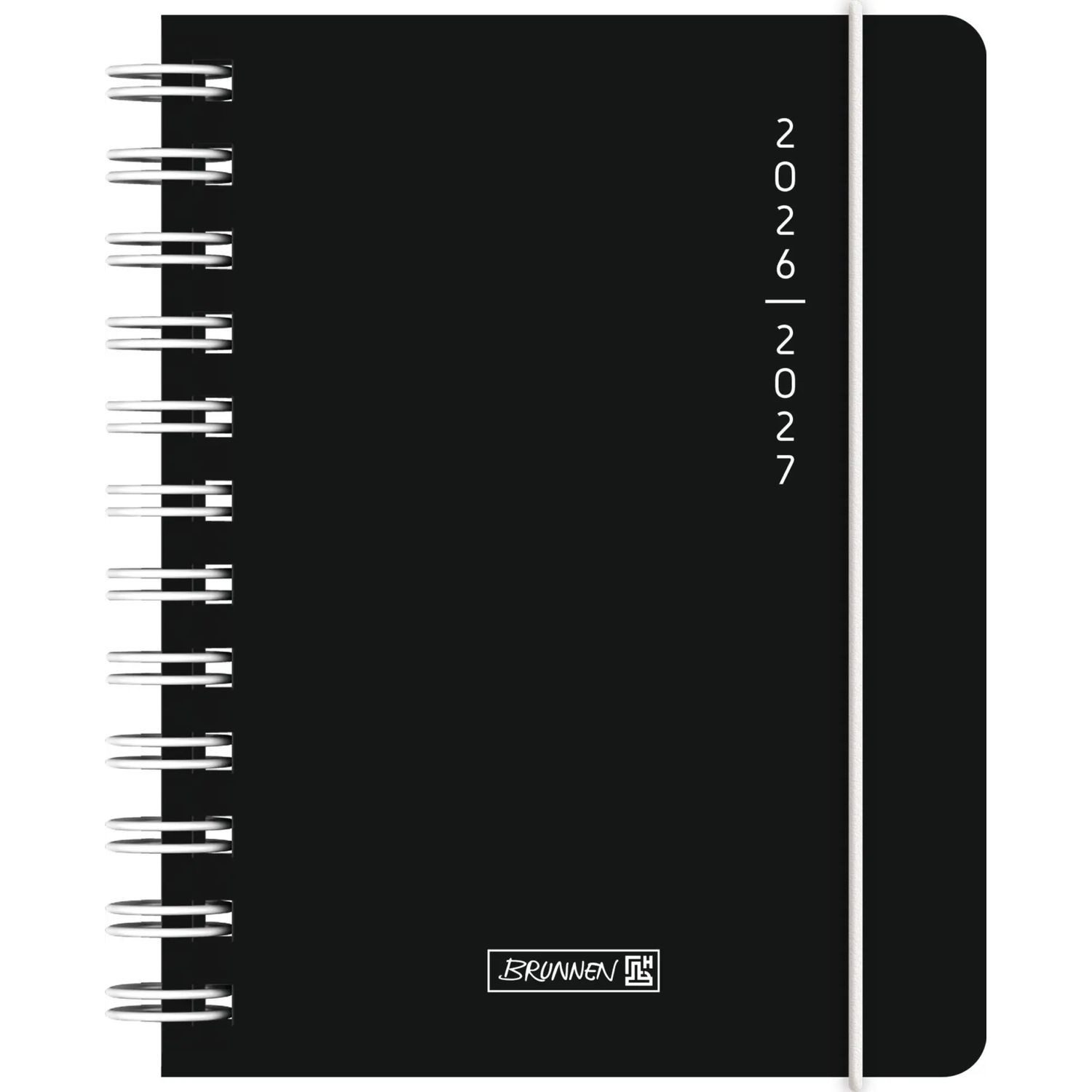 Baier & Schneider Schülerkalender Schülerkalender 2026/2027 "Plain Black", A6, Kunststoff