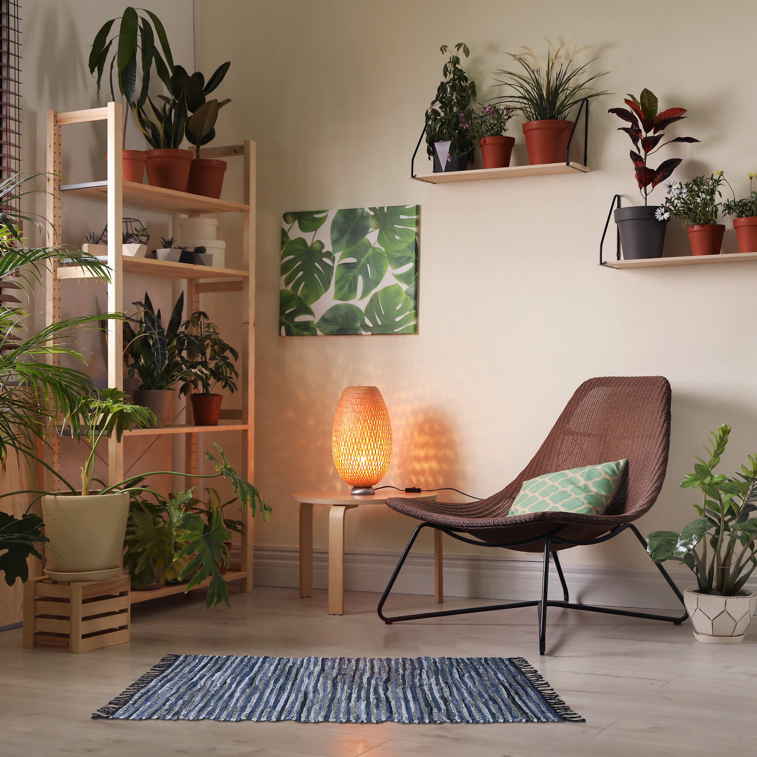 relaxdays Läufer Flickenteppich Leder & Baumwolle, günstig online kaufen