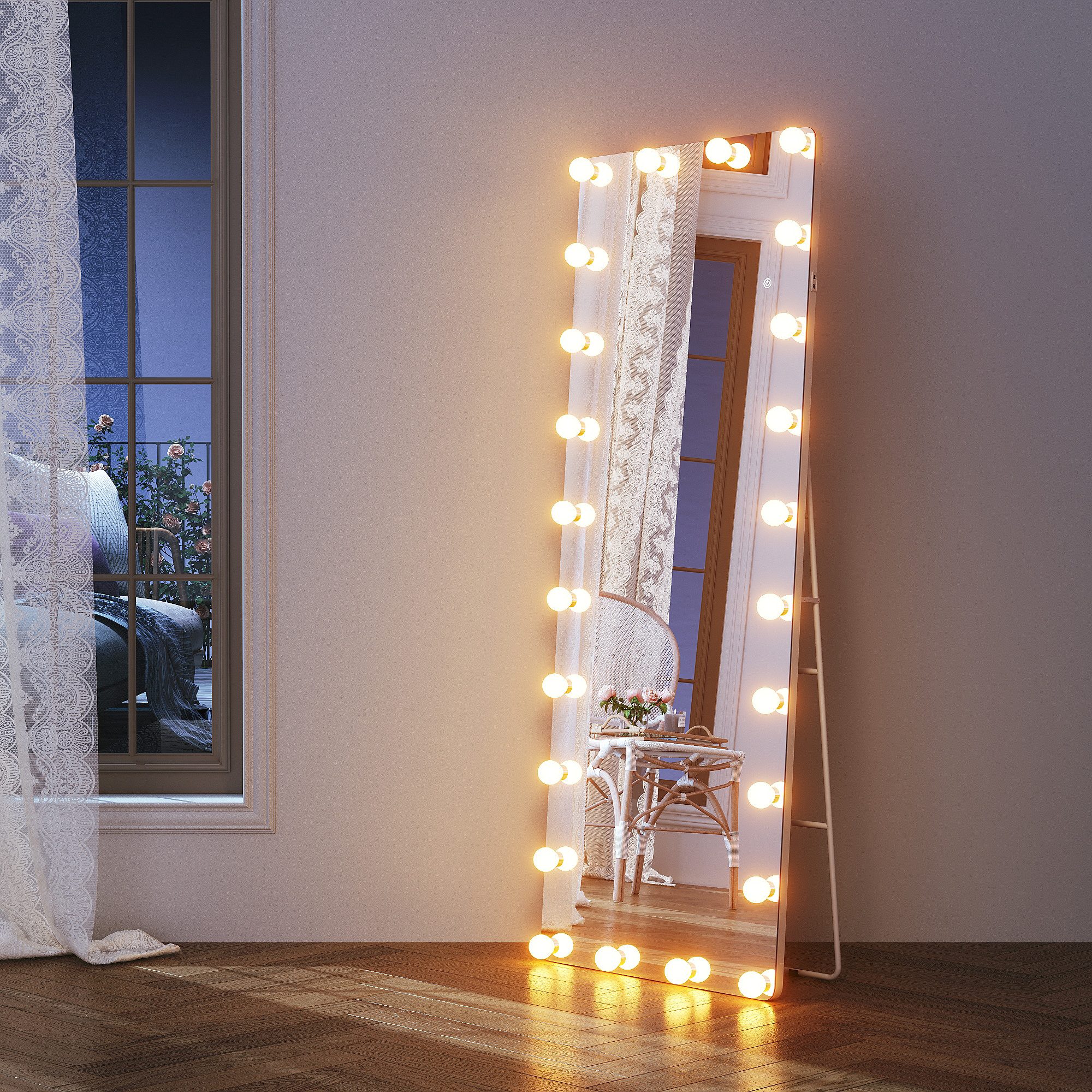 SONNI Wandspiegel Ganzkörperspiegel mit LED Beleuchtung,BxH:600x1600mm, günstig online kaufen