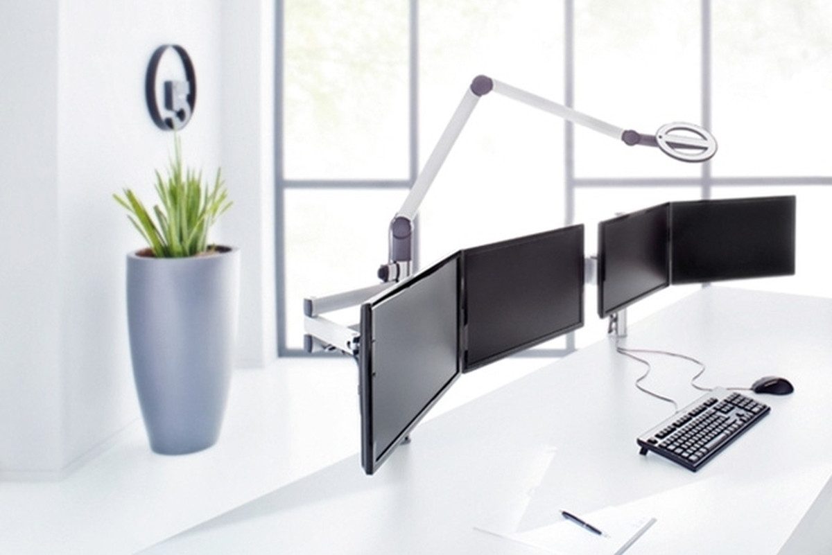 NOVUS Monitor-Halterung Bildschirmträger Control Centersilber/anthrazit