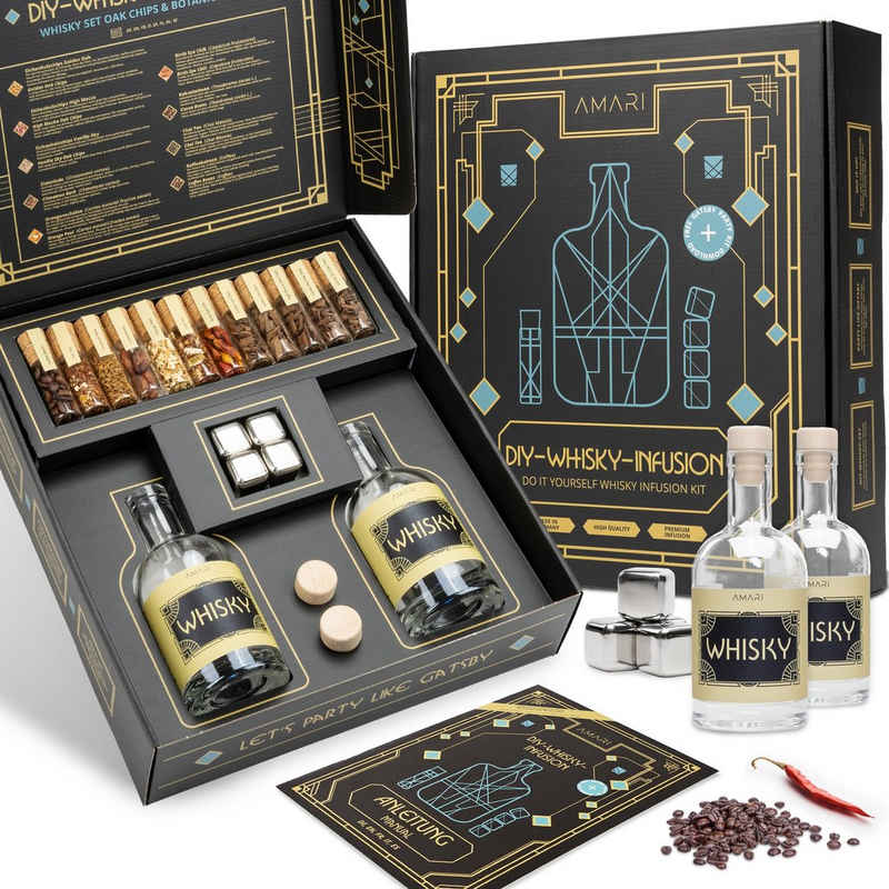 Amari Geschenkbox AMARI®, DIY Whisky Set - zum Selber machen, Geschenkset inkl. Zubehör