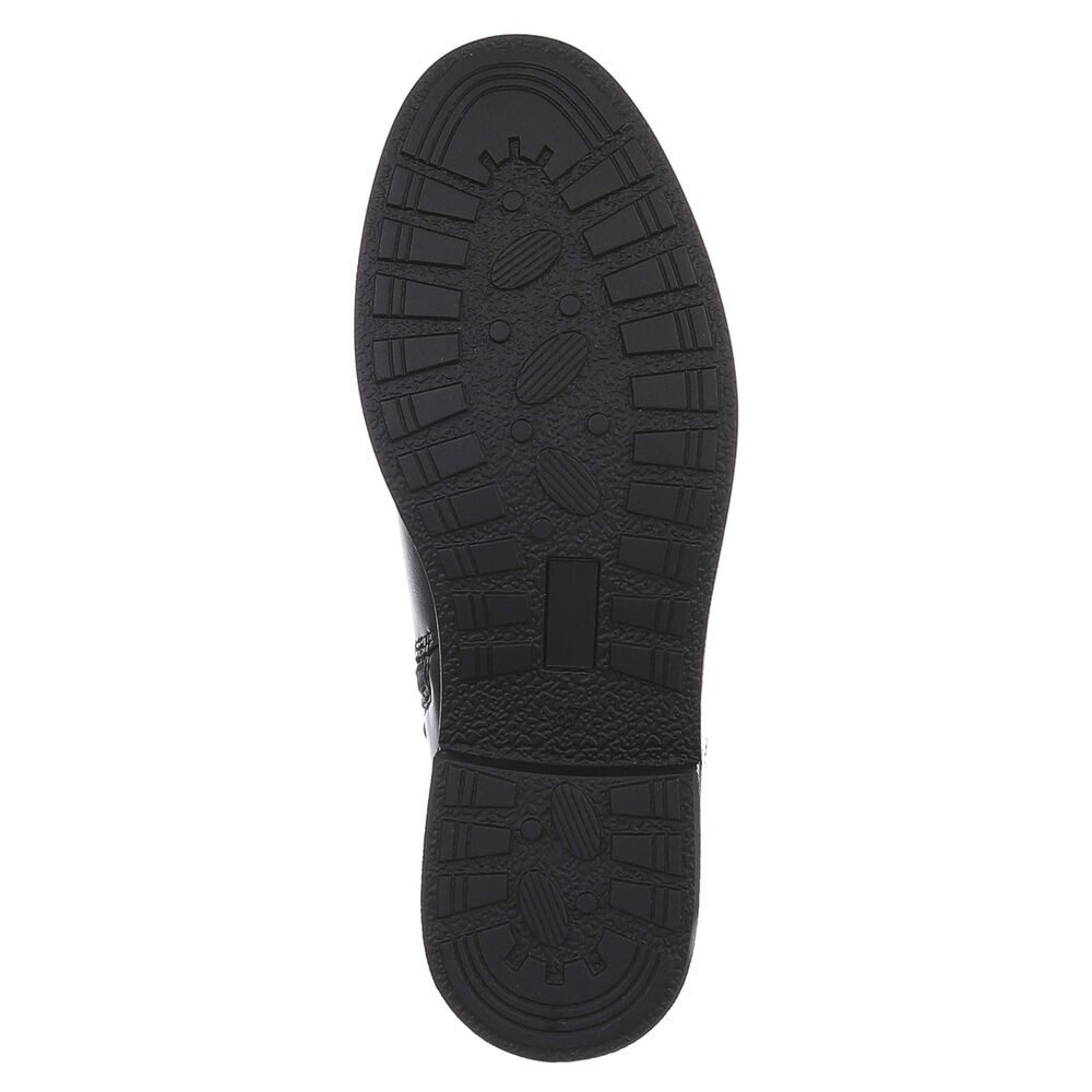 Ital-Design Vielseitige Damen Stiefel mit elastischen Einsätzen Stiefelette (90649031) Blockabsatz Chelsea Boots in Schwarz