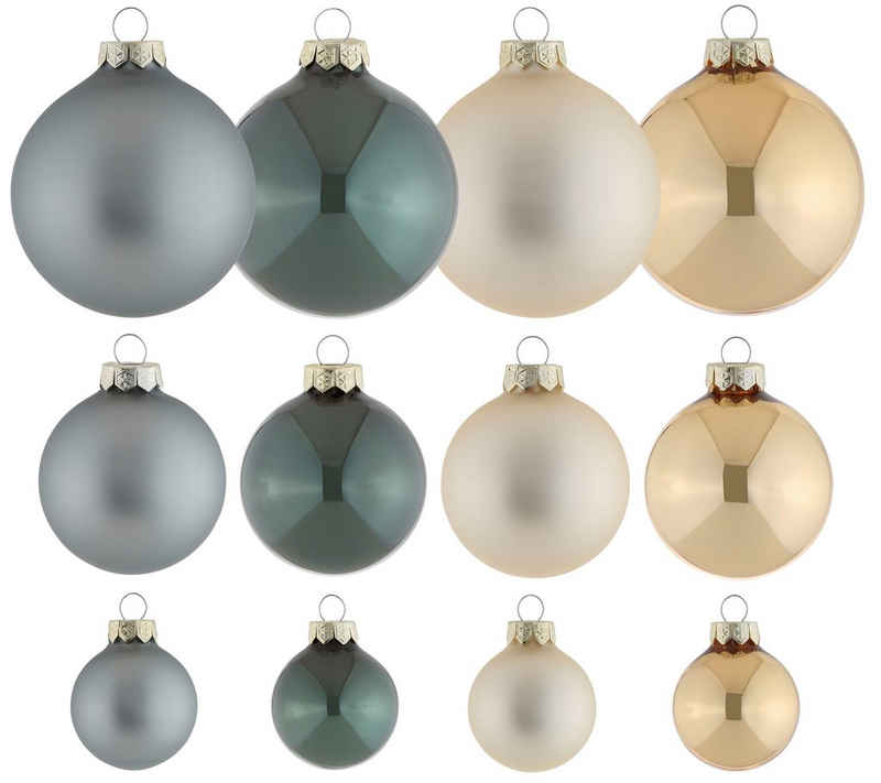 Leonique Weihnachtsbaumkugel Essone, Weihnachtsdeko, Christbaumschmuck, Christbaumkugeln Glas (40 St), aus Glas