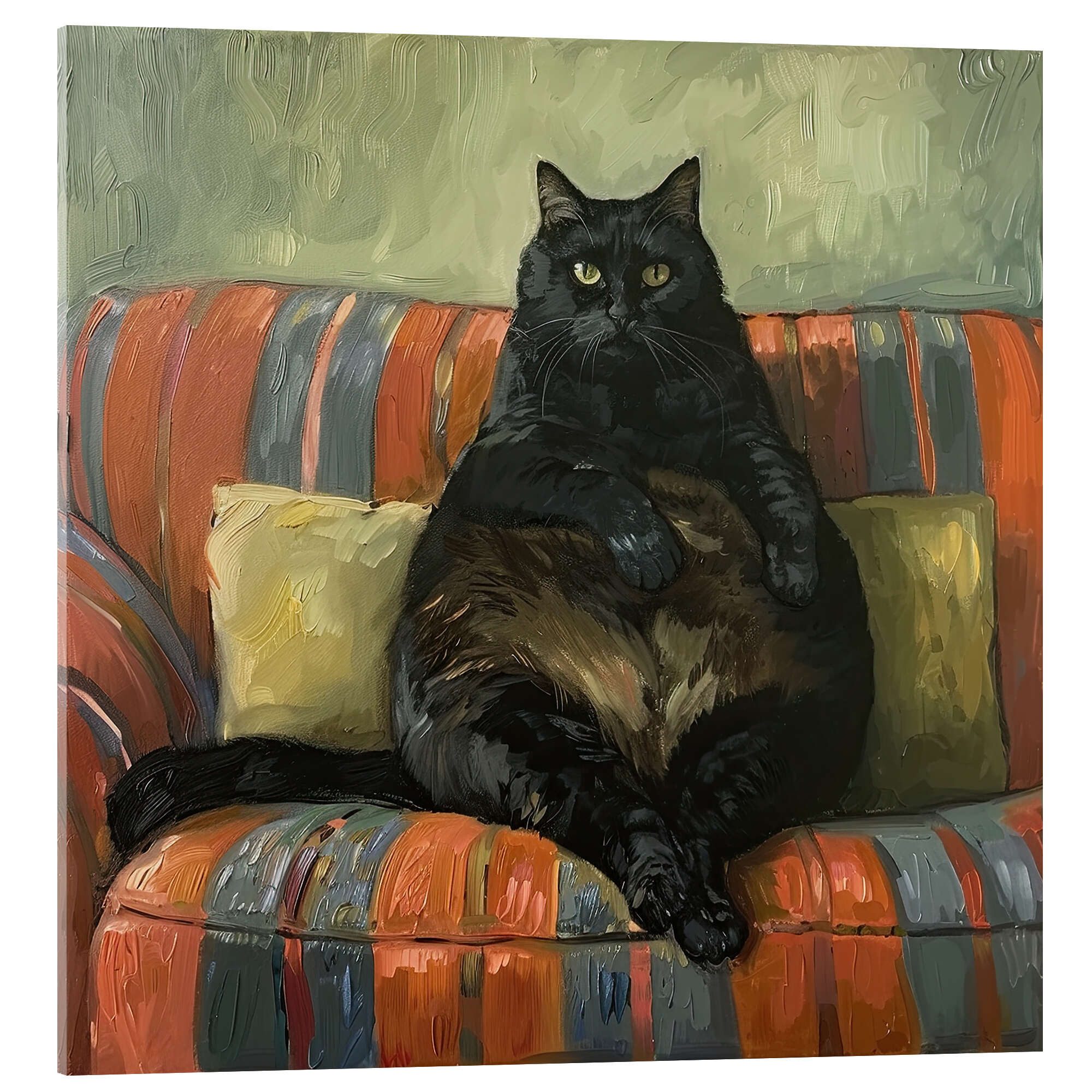 Posterlounge Wandbild Die fette Katze II, Felipe Hora, erhältlich als Poster, Leinwandbild, Wandsticker oder Acrylglasbild