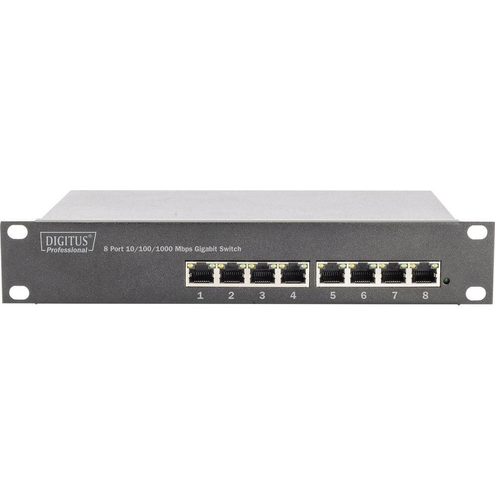 8-Port 8 x Switch, Digitus Netzwerk-Switch Gigabit Ethernet 10″