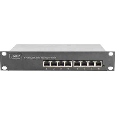Digitus 10″ 8-Port Gigabit Ethernet Switch, 8 x Netzwerk-Switch