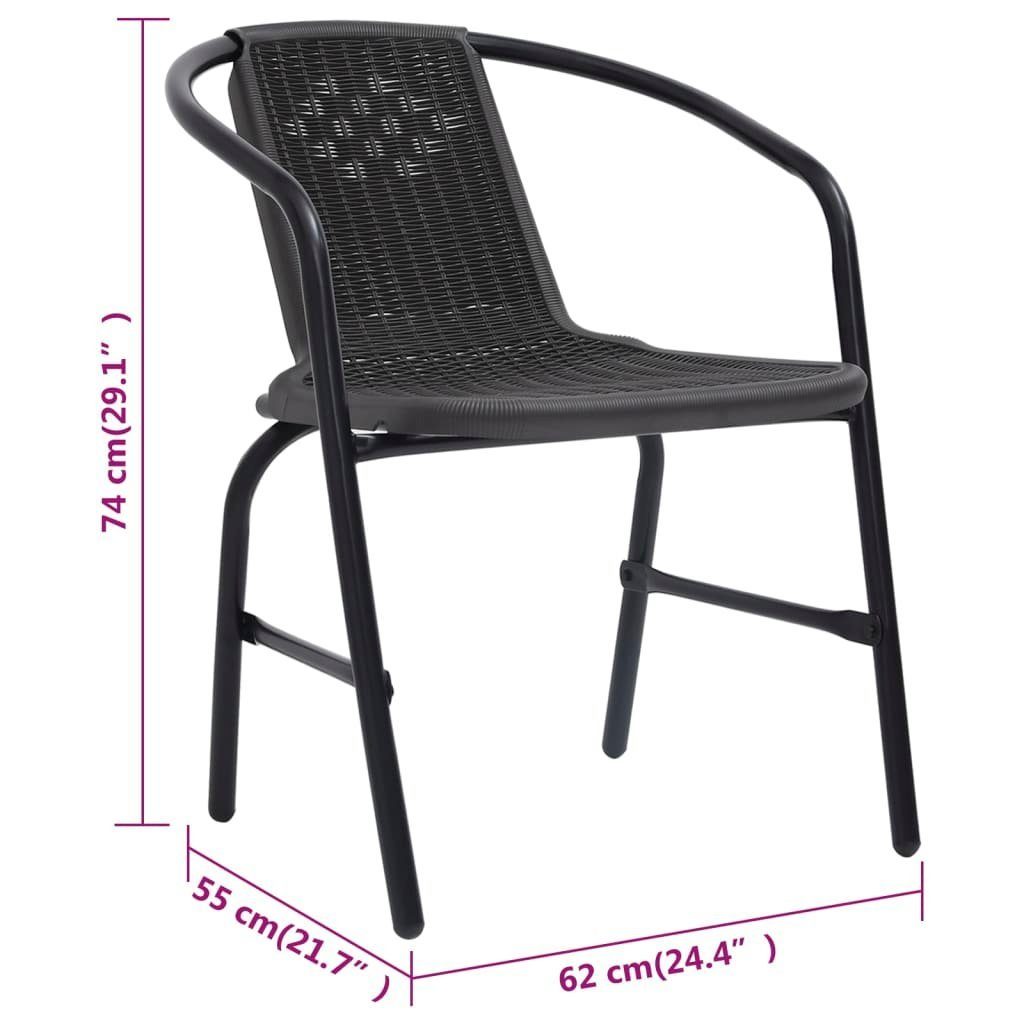 Gartenstühle kg und Stk. Rattan-Optik Stahl furnicato 110 Kunststoff Gartenstuhl 6