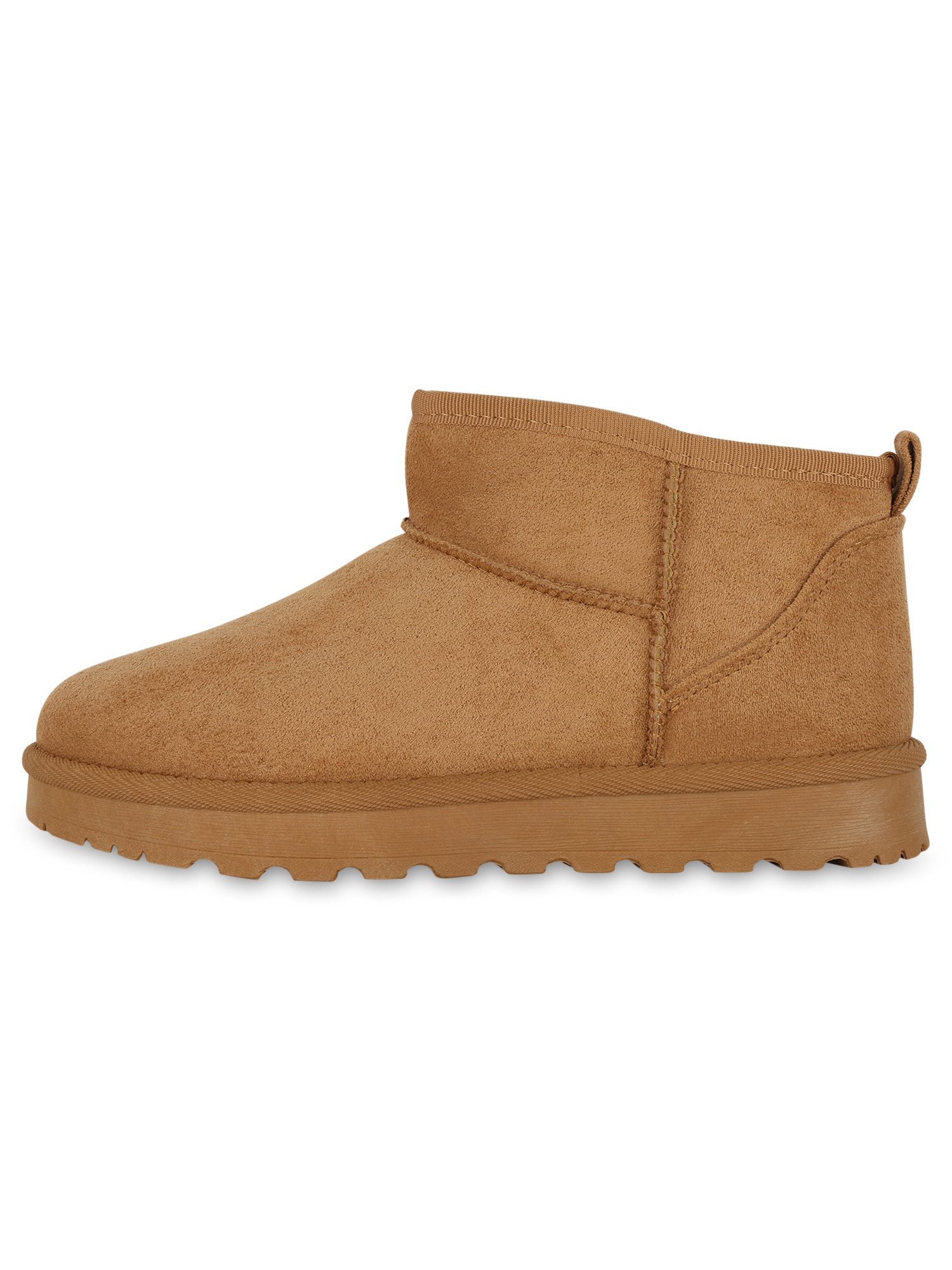 VAN HILL 841491 Winterstiefelette Damen Warm Gefüttert Winter Boots Stiefeletten Profil-Sohle