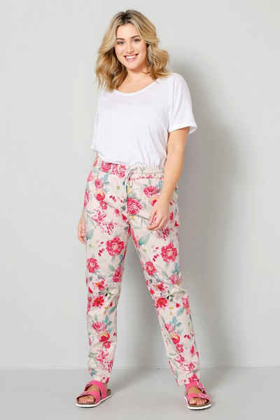 Angel of Style 5-Pocket-Jeans Hose allover mit Blumenprint