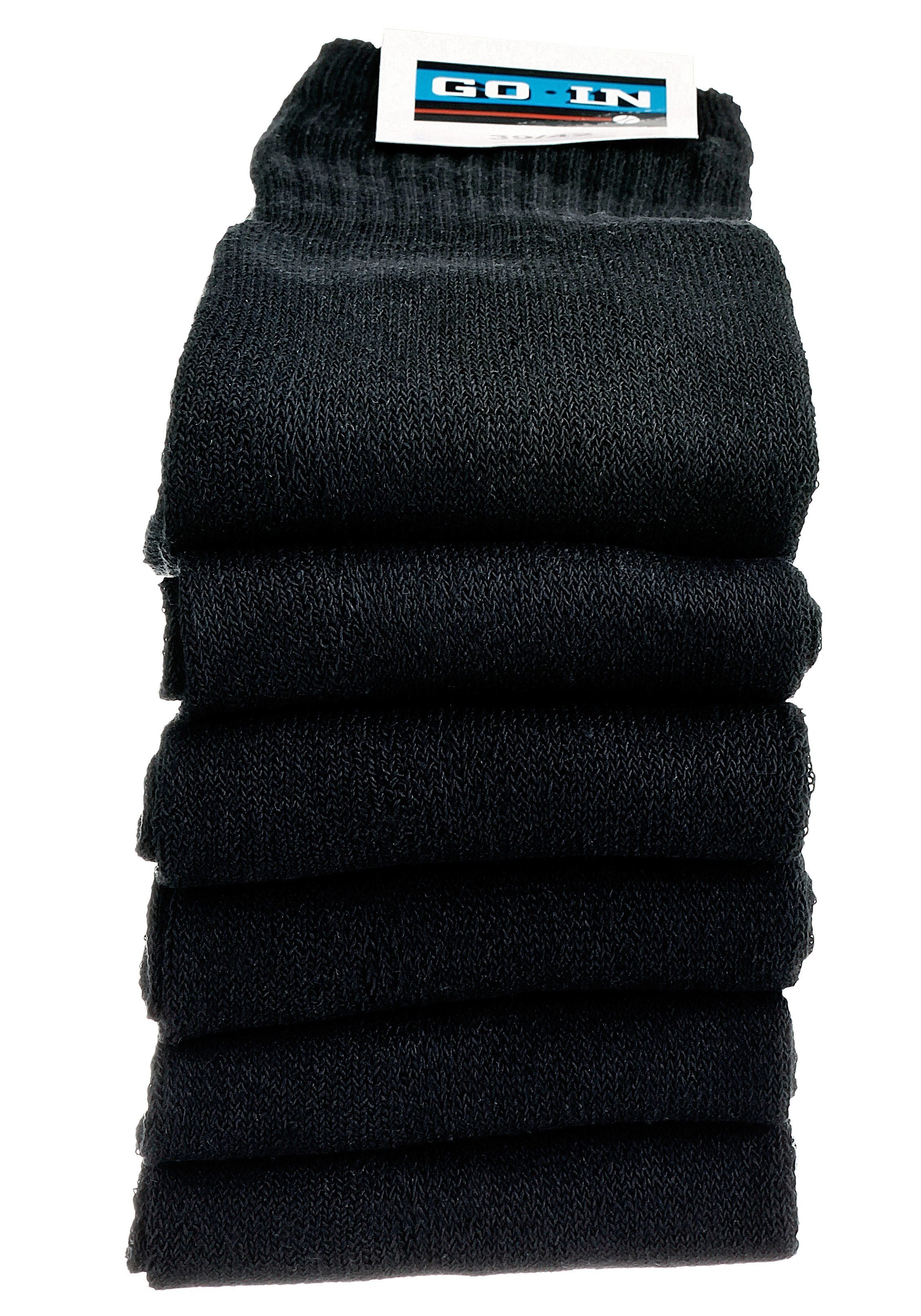 Go in mit schwarz Tennissocken Schaft (Set, geripptem 6-Paar)