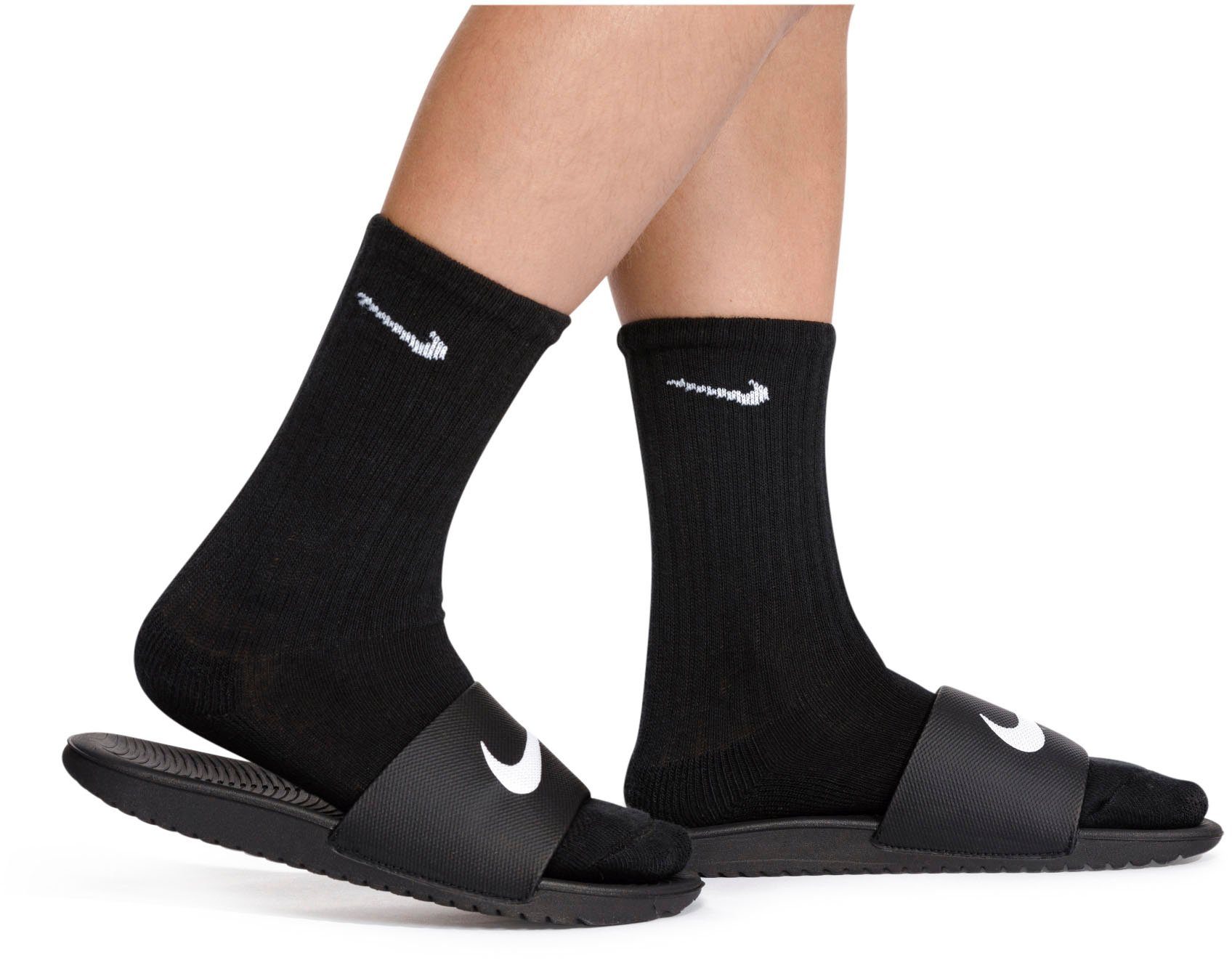 Nike KAWA Badesandale Sportswear SLIDE schwarz