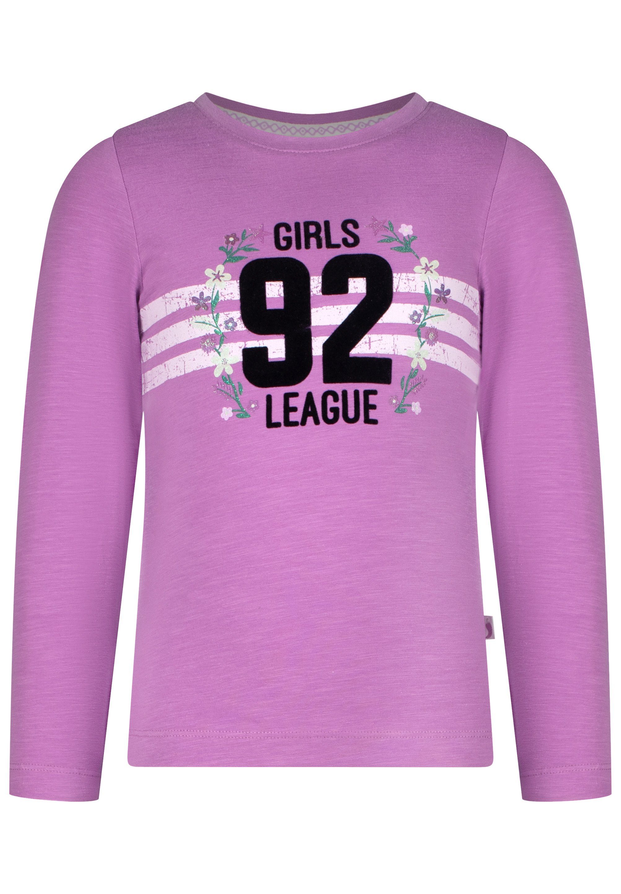 Print AND orchid PEPPER T-Shirt LS League Girls (1-tlg) SALT College