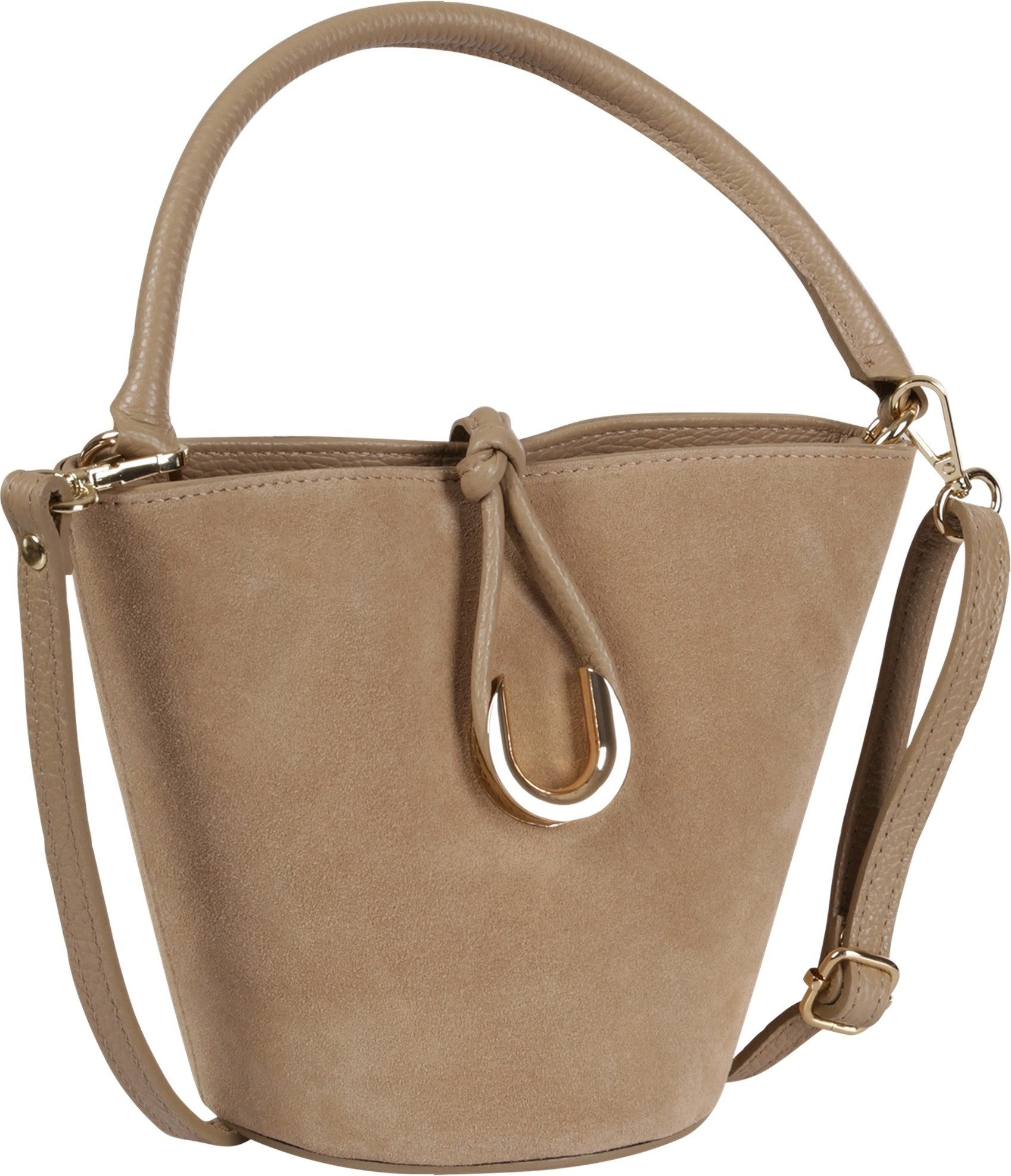 Toscanto Handtasche Toscanto Tasche taupe, beige Handtasche (Handtasche), Damen Handtasche Leder, taupe, beige ca. 23cm x ca. 18cm