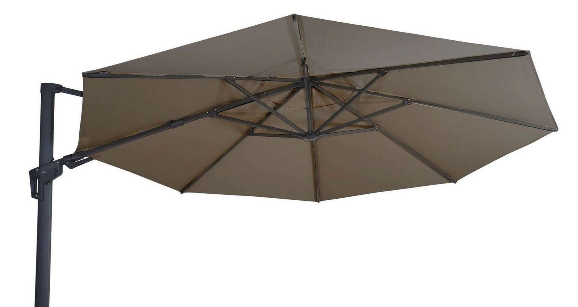 Lesli Living Sonnenschirm Lesli Living Sonnenschirm Ampelschirm "Virgo Flex" Taupe ø 3,5 m